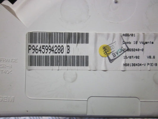 Citroen C3 Speedometer - Instrument Med OEM Nr. Ophugger Fra Citroen Ophugger