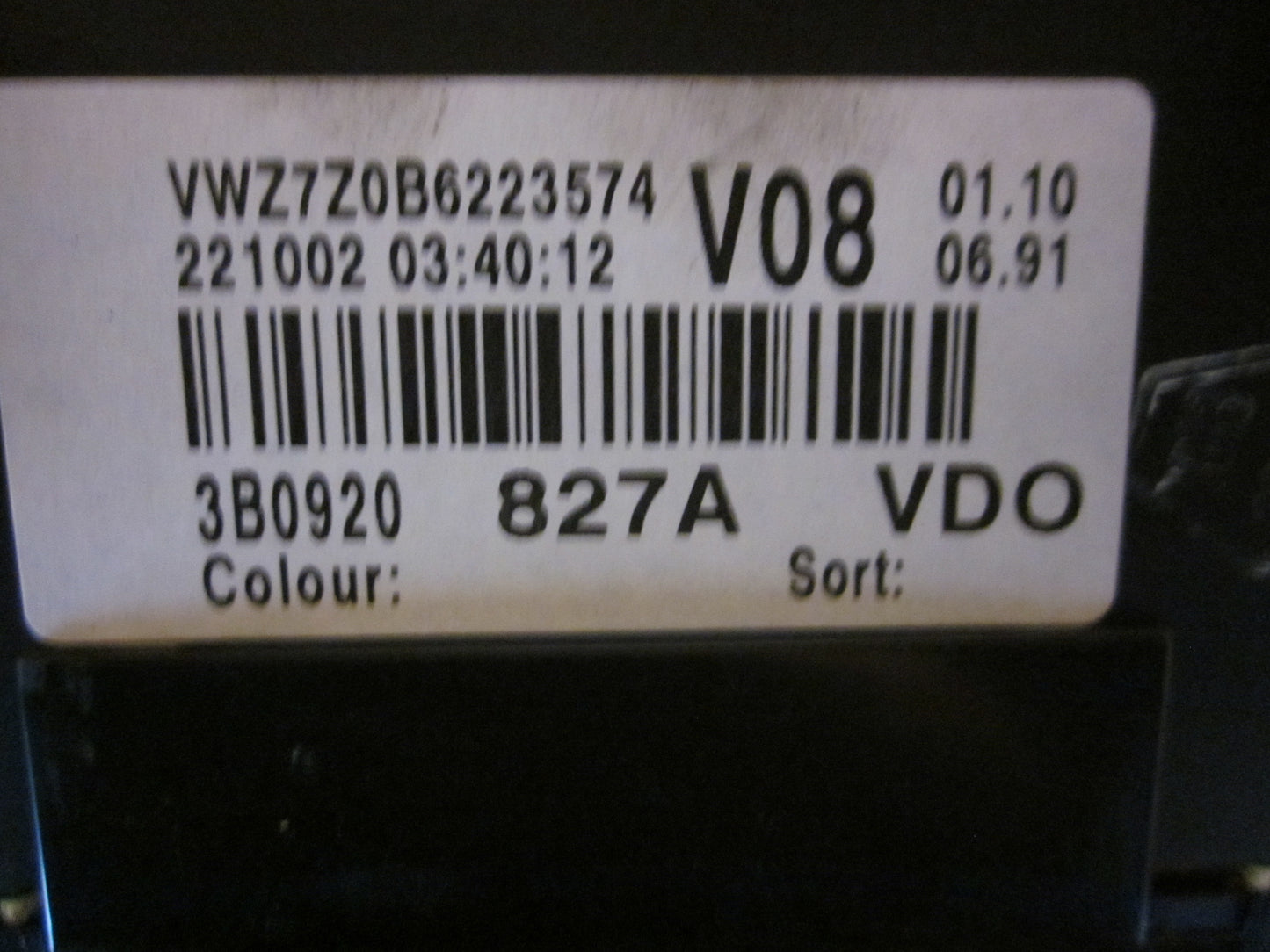 VW Passat 3B Speedometer - Instrument Med OEM Nr. Ophugger Fra VW Ophugger