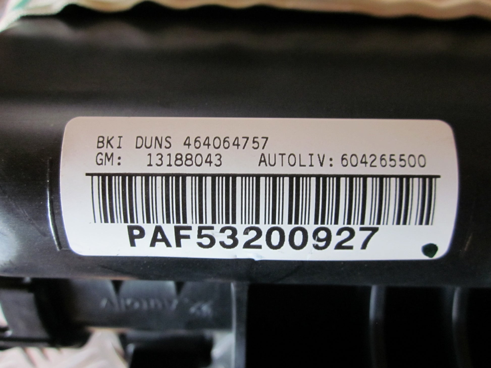 Opel Meriva A Airbag  Med OEM Nr. Ophugger Fra Opel Ophugger