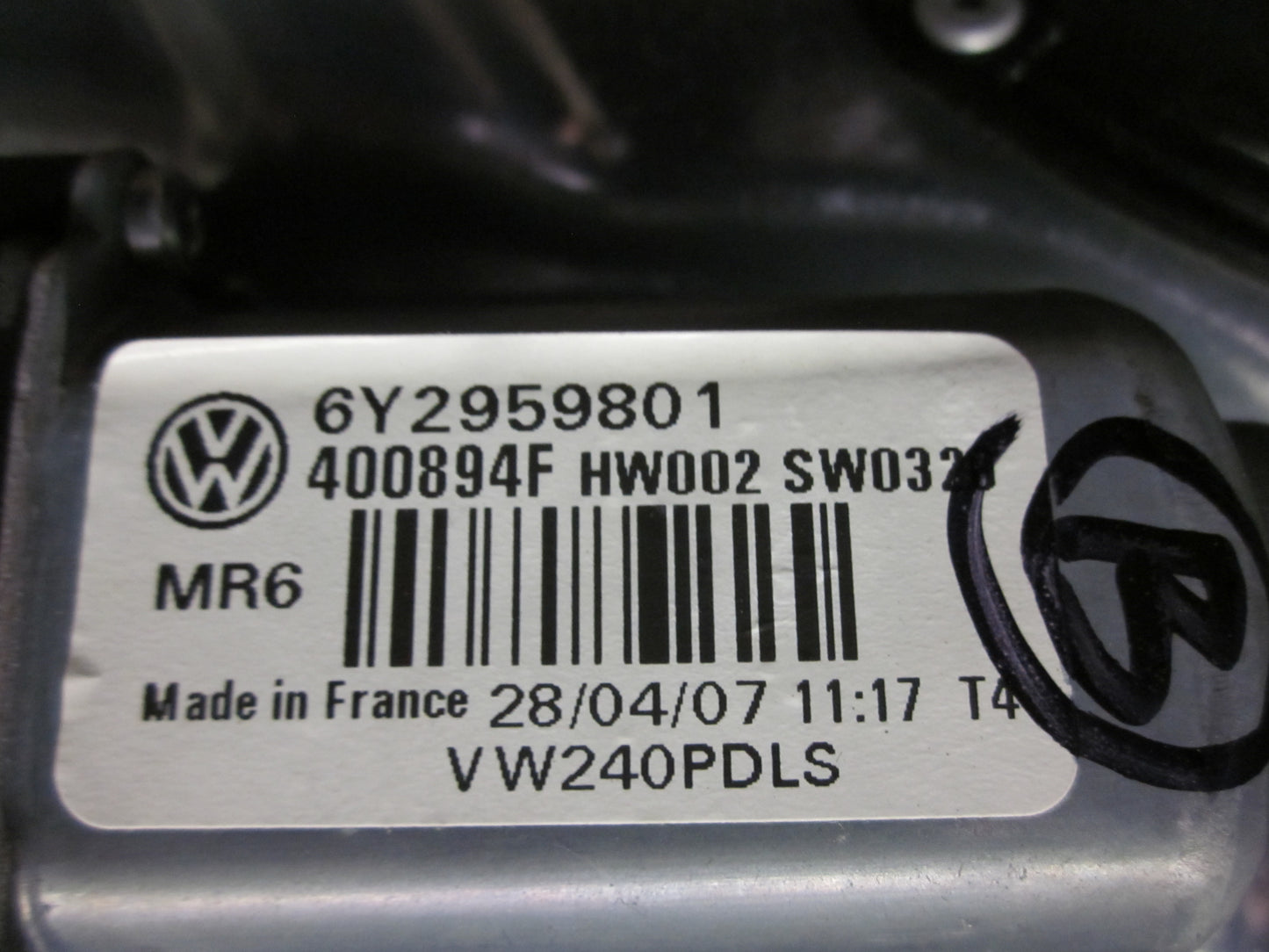 VW Polo 9N Rudemotor - Rudehejs Med OEM Nr. 6Y2959801 Fra VW Ophugger