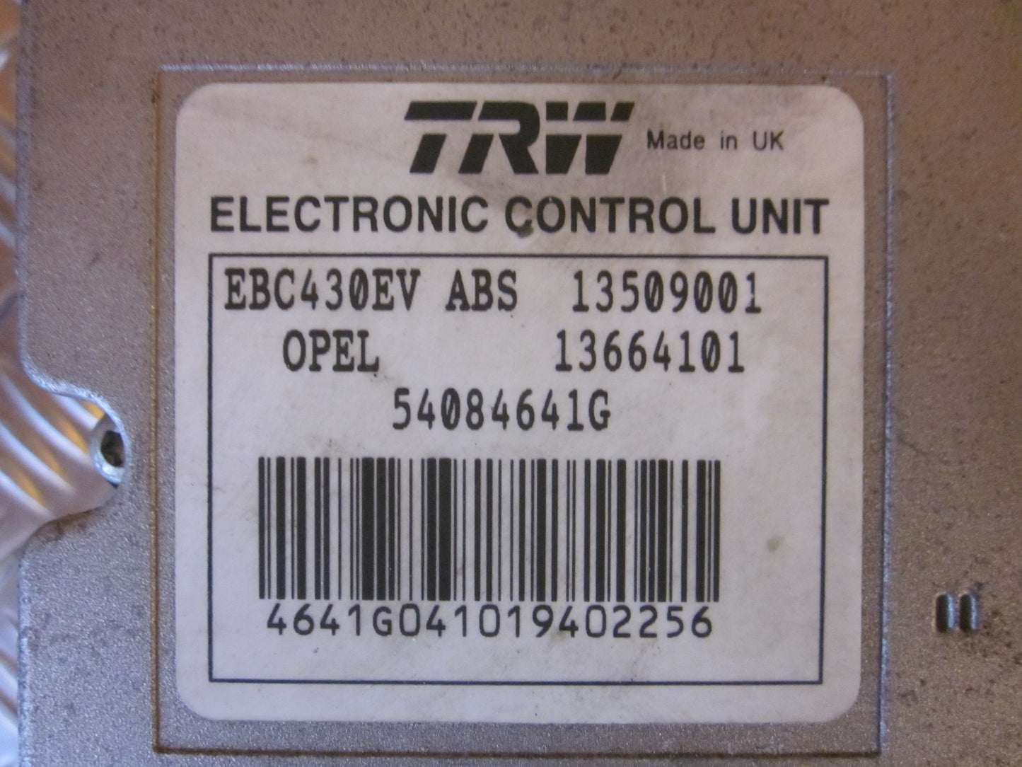 Opel Vectra C Abs Pumpe Med OEM Nr. 09191495 Fra Opel Ophugger