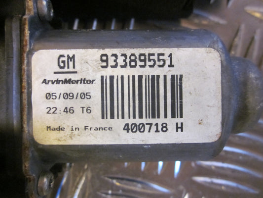 Opel Meriva A Rudemotor - Rudehejs Med OEM Nr. 93389551 Fra Opel Ophugger