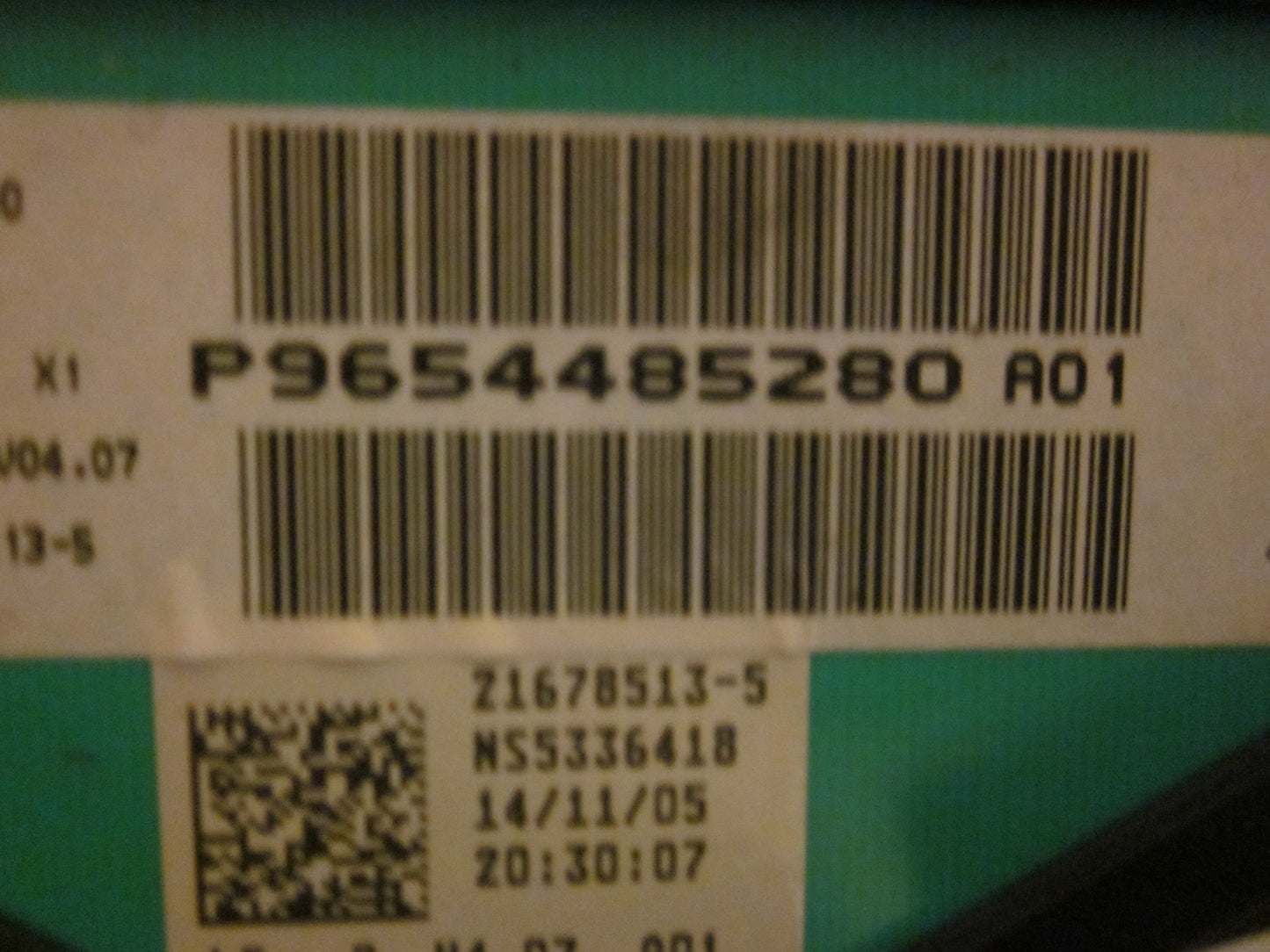 Peugeot 307 Speedometer - Instrument Med OEM Nr. Ophugger Fra Peugeot Ophugger