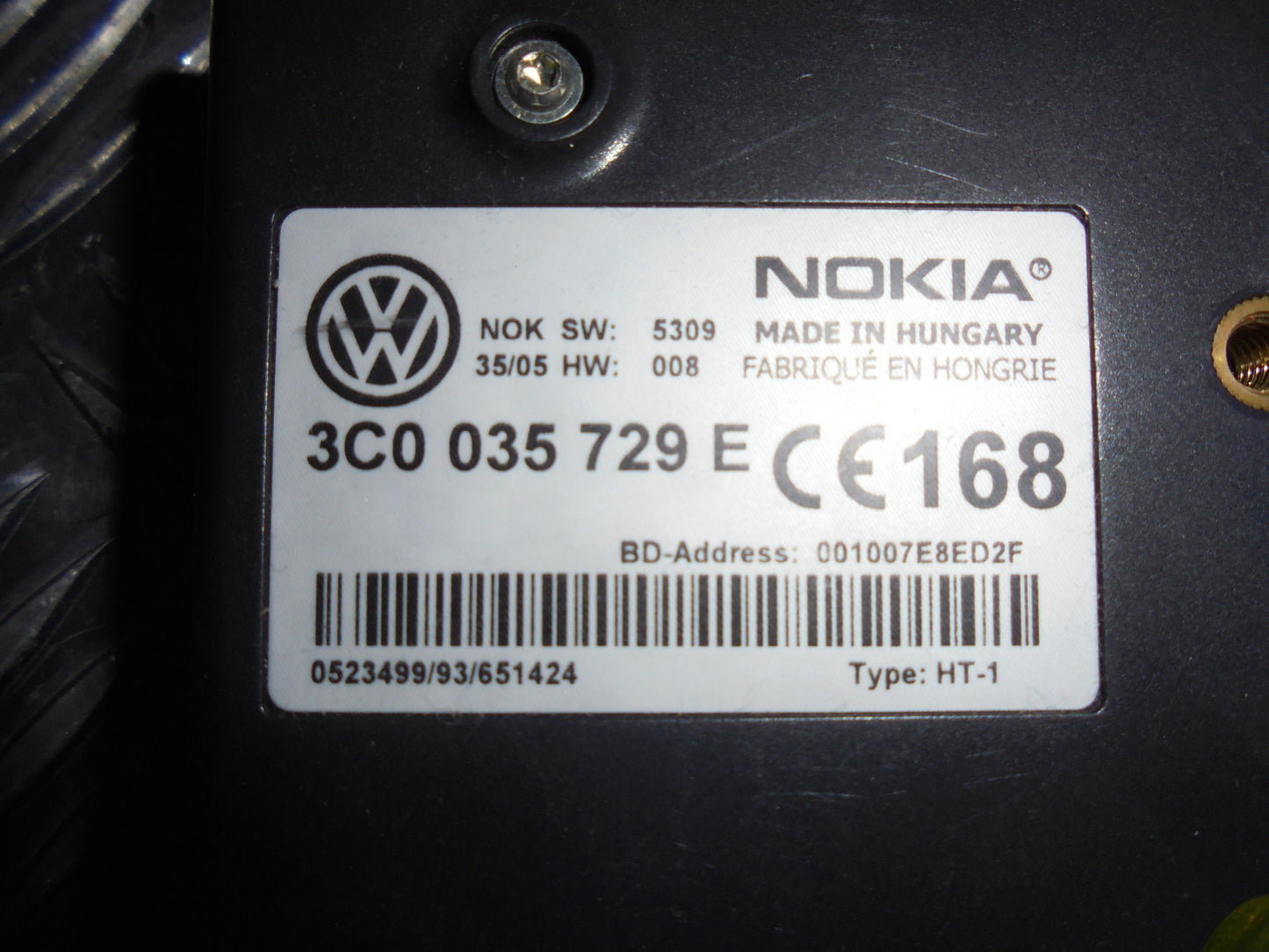 VW Golf 5 1K Relæ Diverse Med OEM Nr. 3C0035729E Fra VW Ophugger