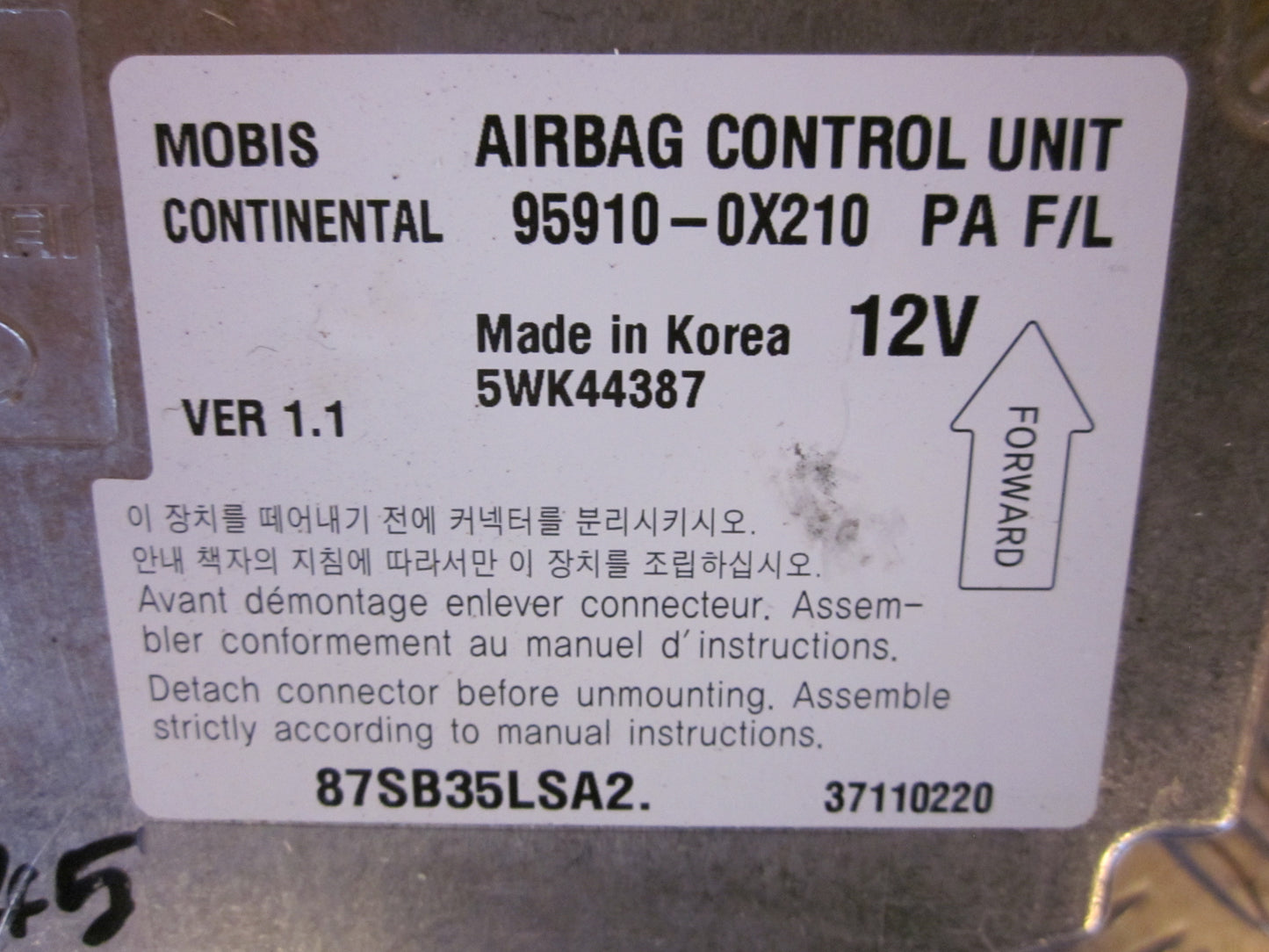Hyundai I10 Airbag Elboks Med OEM Nr. Ophugger Fra Hyundai Ophugger