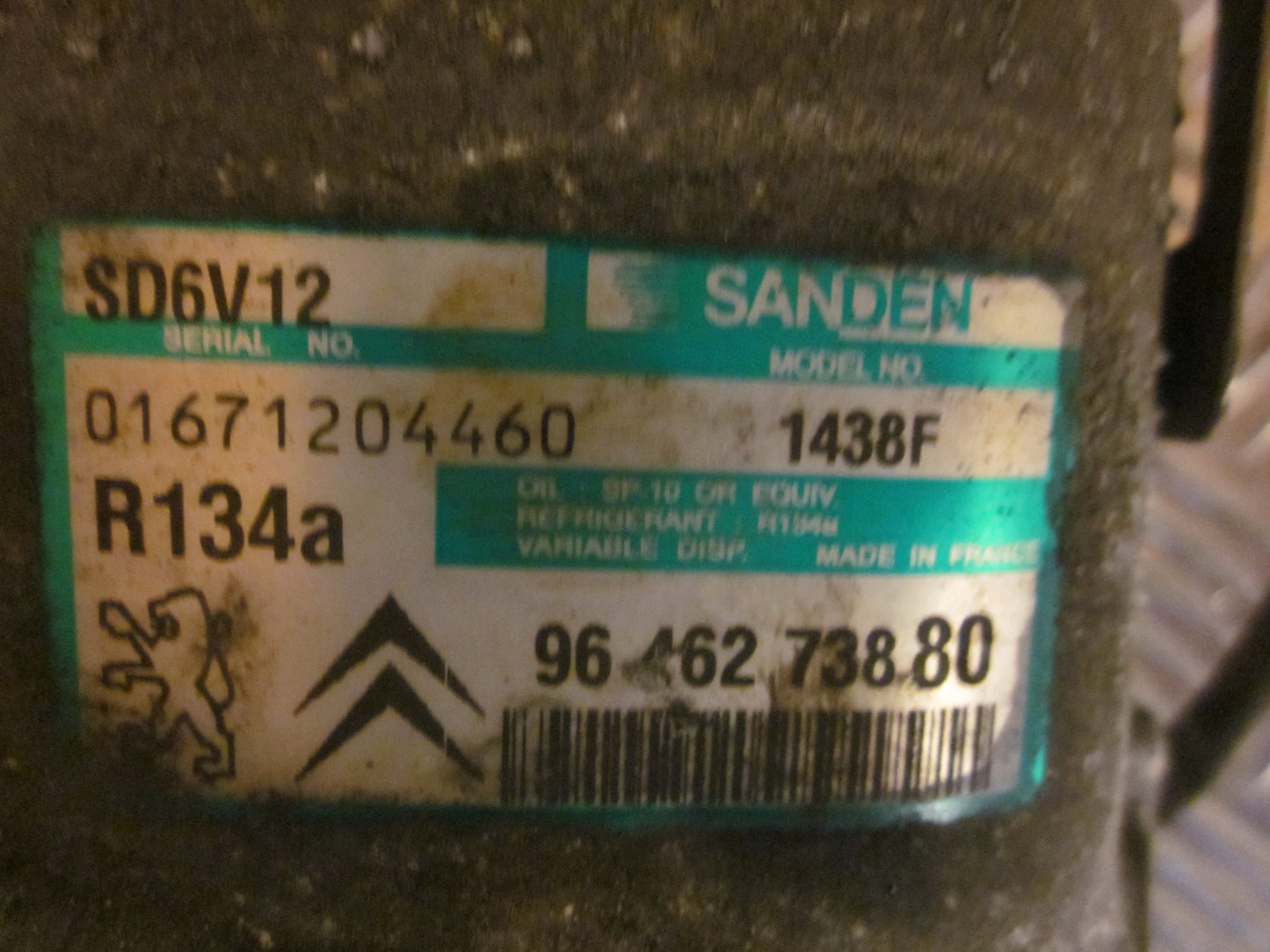 Peugeot 307 Aircondition Pumpe Med OEM Nr. MODEL1438F Fra Peugeot Ophugger