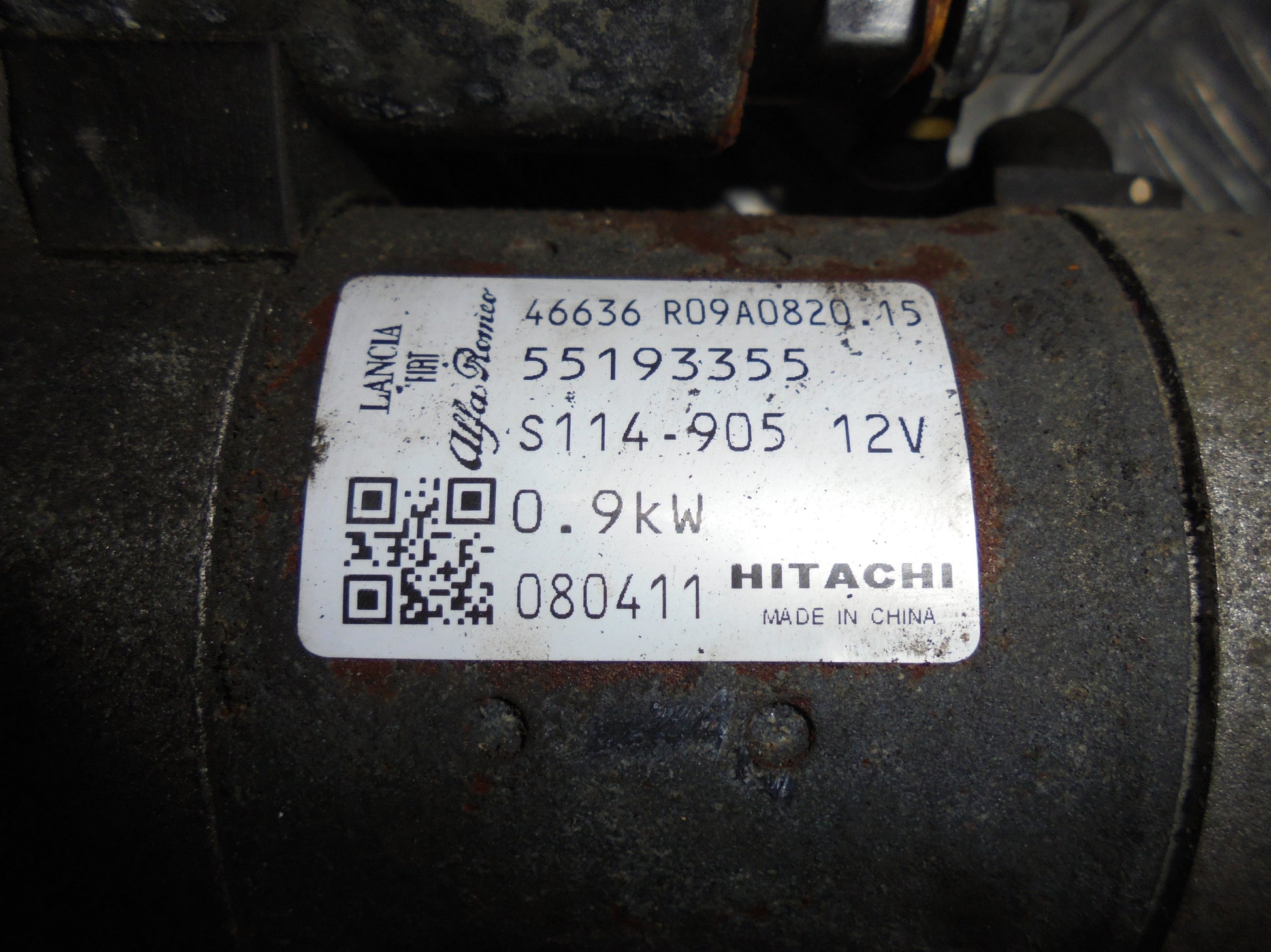 Fiat 500 Starter Med OEM Nr. 55193355 Fra Fiat Ophugger