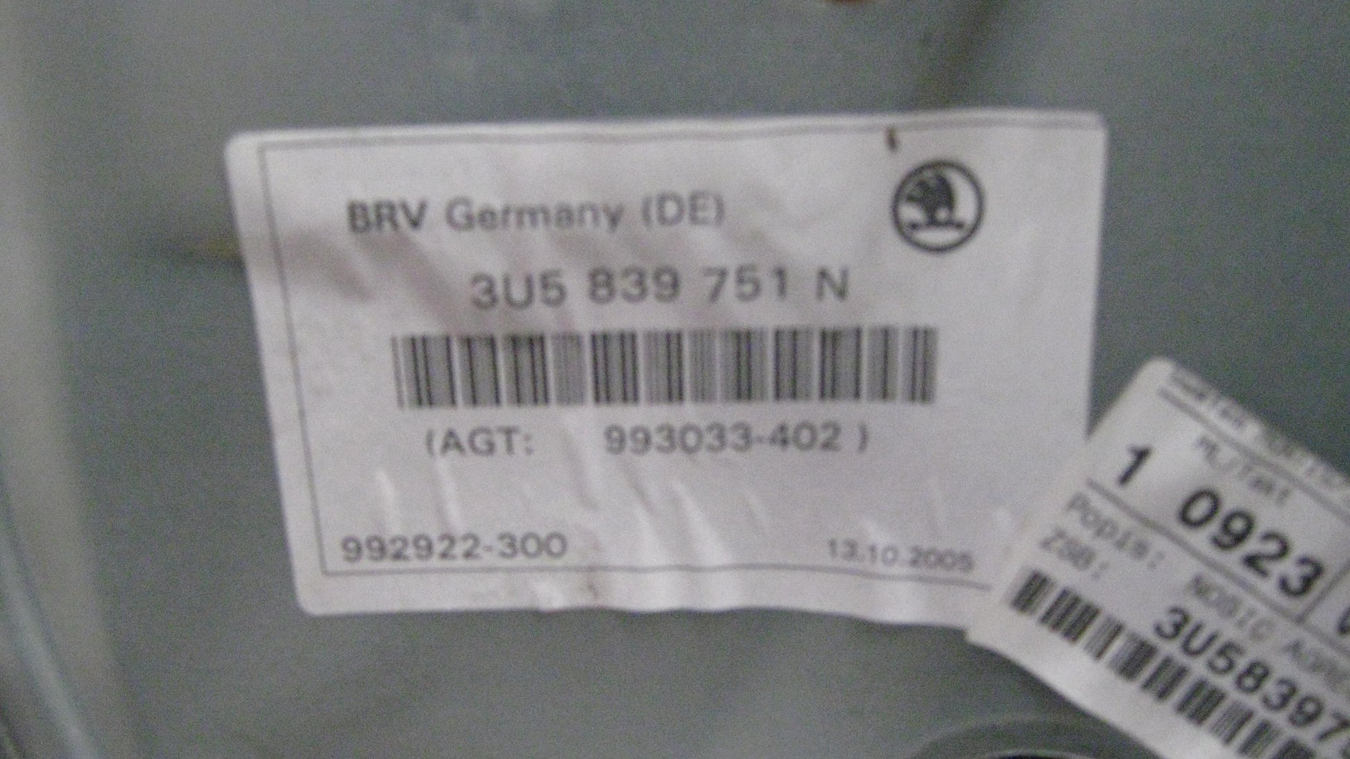 Skoda Superb Rudemotor - Rudehejs Med OEM Nr. 3U0959811 Fra Skoda Ophugger