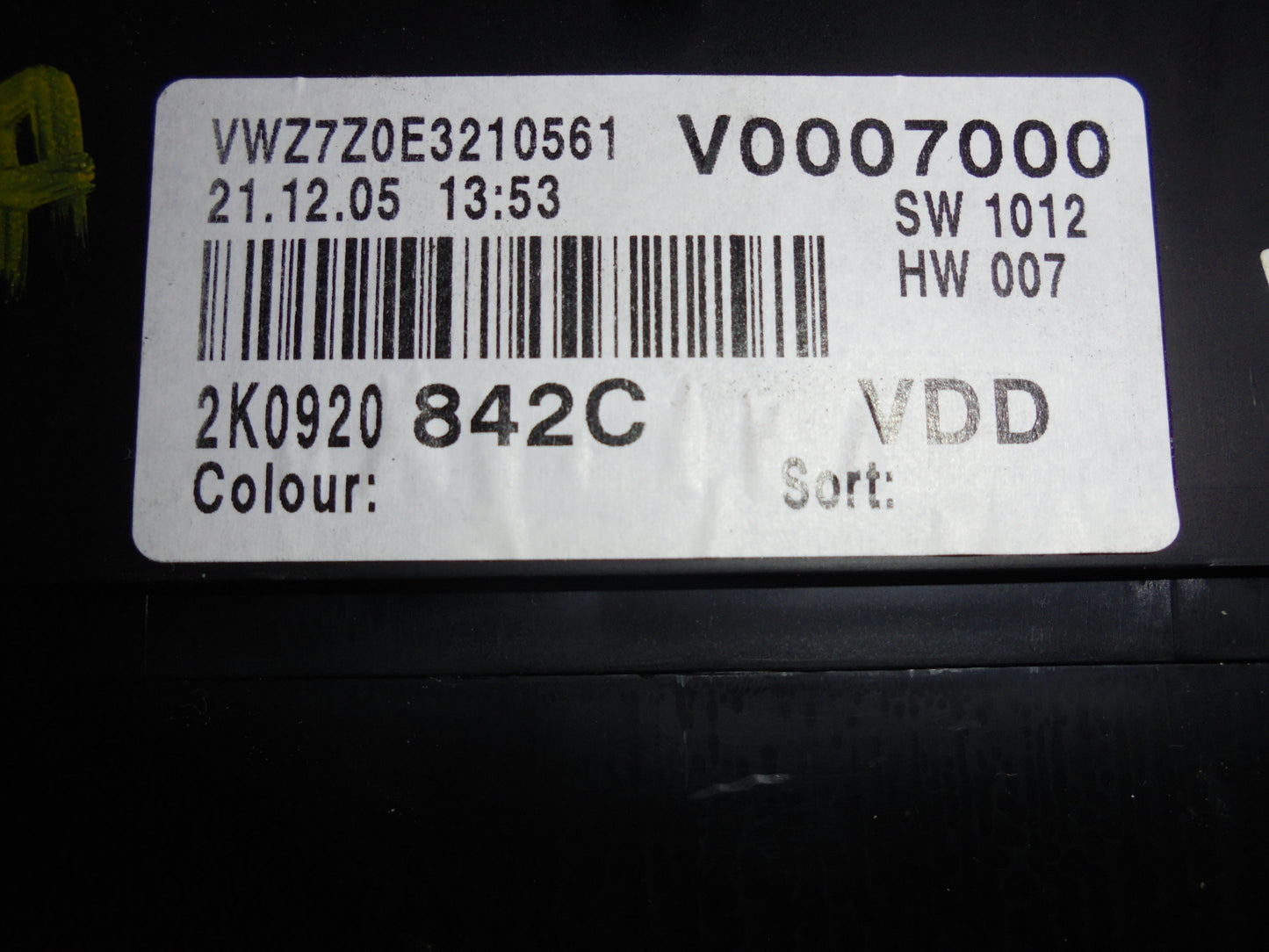 VW Caddy 2K Speedometer - Instrument Med OEM Nr. Ophugger Fra VW Ophugger