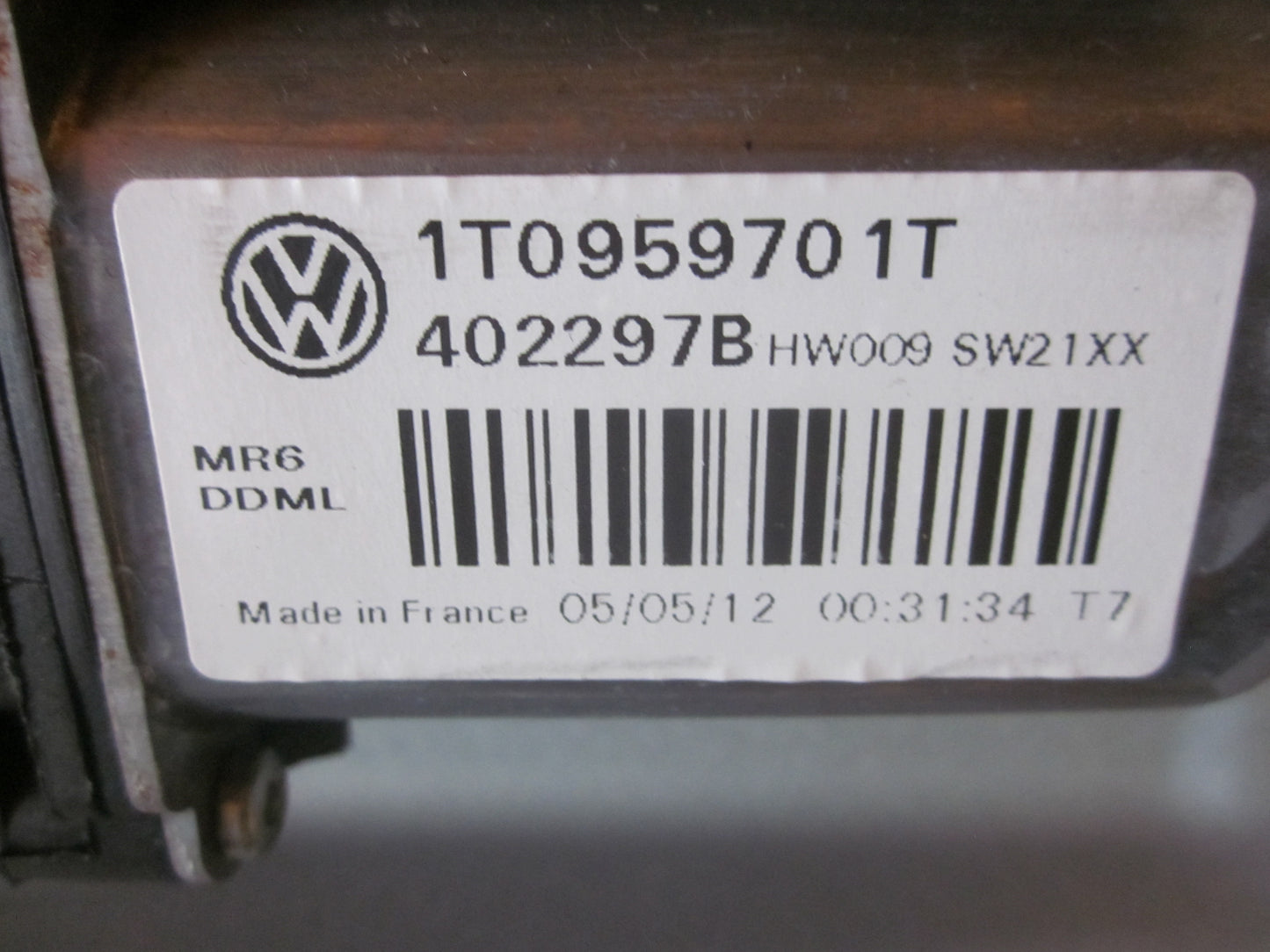 VW Touran GP2 Rudemotor - Rudehejs Med OEM Nr. 5K0959793 Fra VW Ophugger