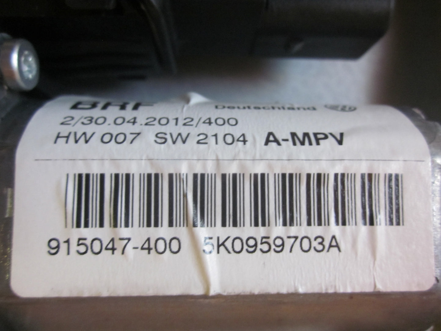 VW Touran GP2 Rudemotor - Rudehejs Med OEM Nr. 5K0959795 Fra VW Ophugger