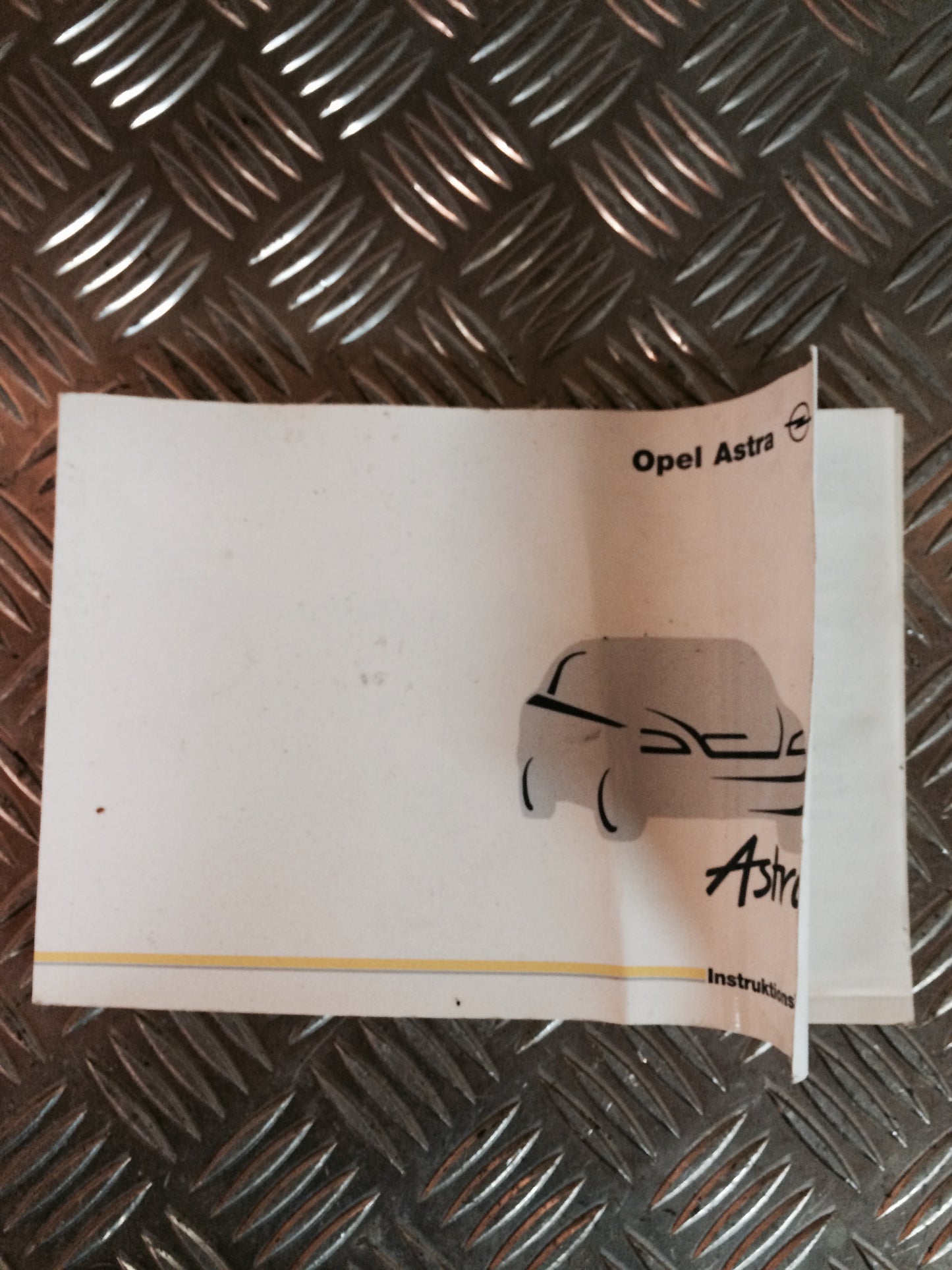 Opel Astra G Instruktionsbog Med OEM Nr. Ophugger Fra Opel Ophugger