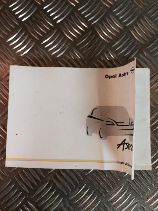 Opel Astra G Instruktionsbog Med OEM Nr. Ophugger Fra Opel Ophugger