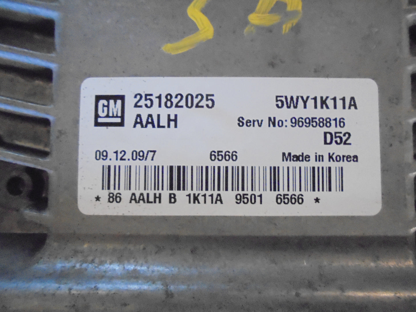 Chevrolet Spark Startspærre Med OEM Nr. 96958816 Fra Chevrolet Ophugger