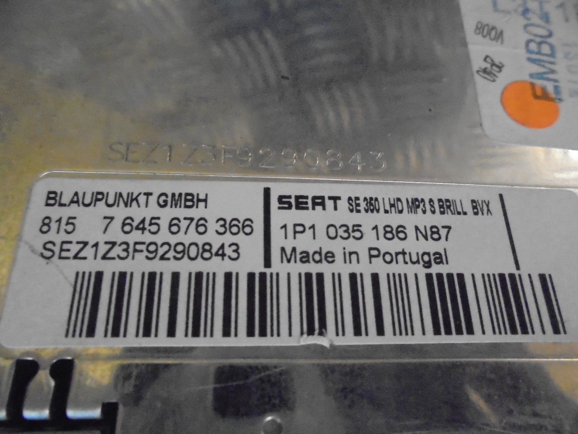 Seat Leon 1P Radio M/Cd Med OEM Nr. Ophugger Fra Seat Ophugger