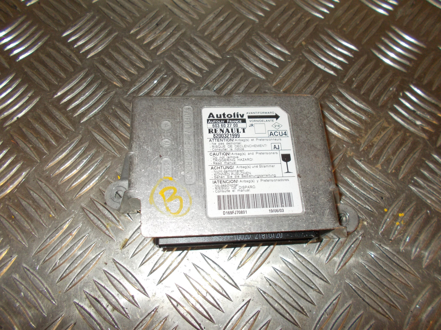 Renault Megane Scenic 2 Airbag Elboks Med OEM Nr. Ophugger Fra Renault Ophugger