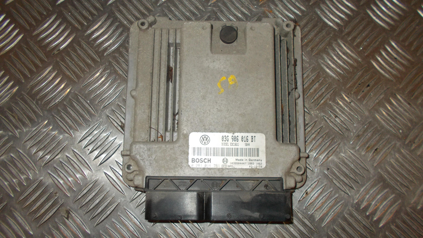 VW Touran 1T GP Motorstyring - Motorstyreboks - Injection Elboks Med OEM Nr. 03G906016BT Fra VW Ophugger