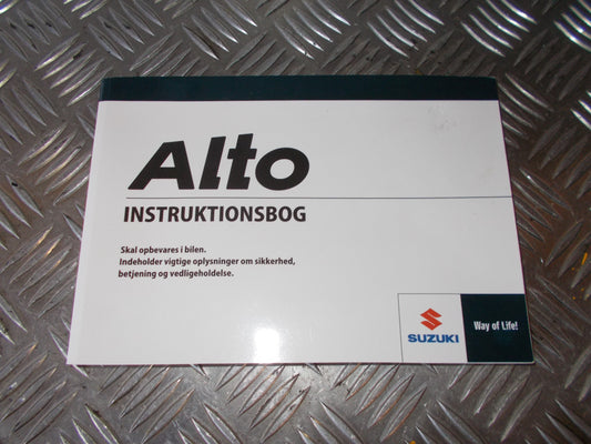 Suzuki Alto Instruktionsbog Med OEM Nr. Ophugger Fra Suzuki Ophugger