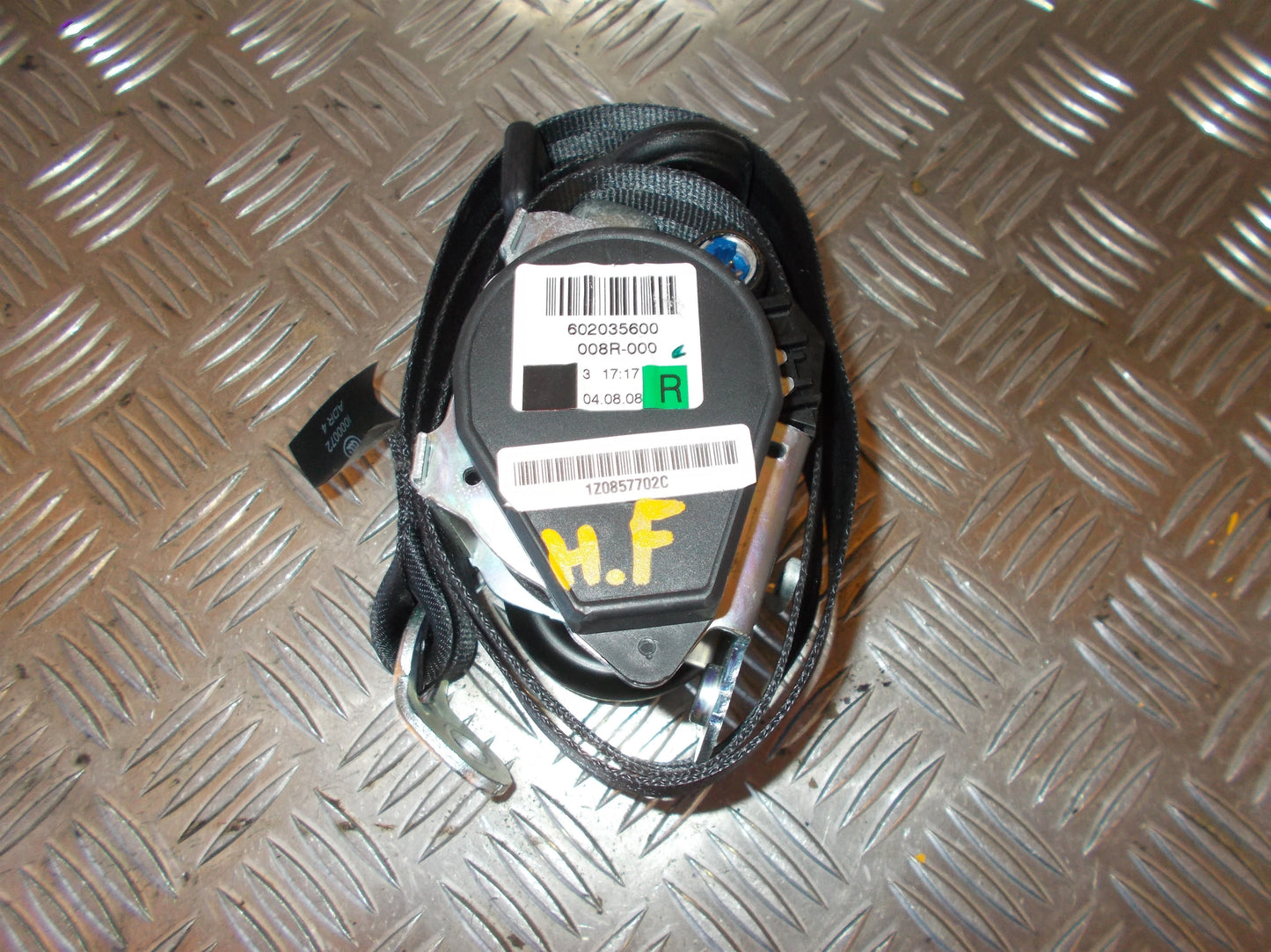 Skoda Octavia Sikkerhedsseler For Med OEM Nr. 1Z0857702C Fra Skoda Ophugger