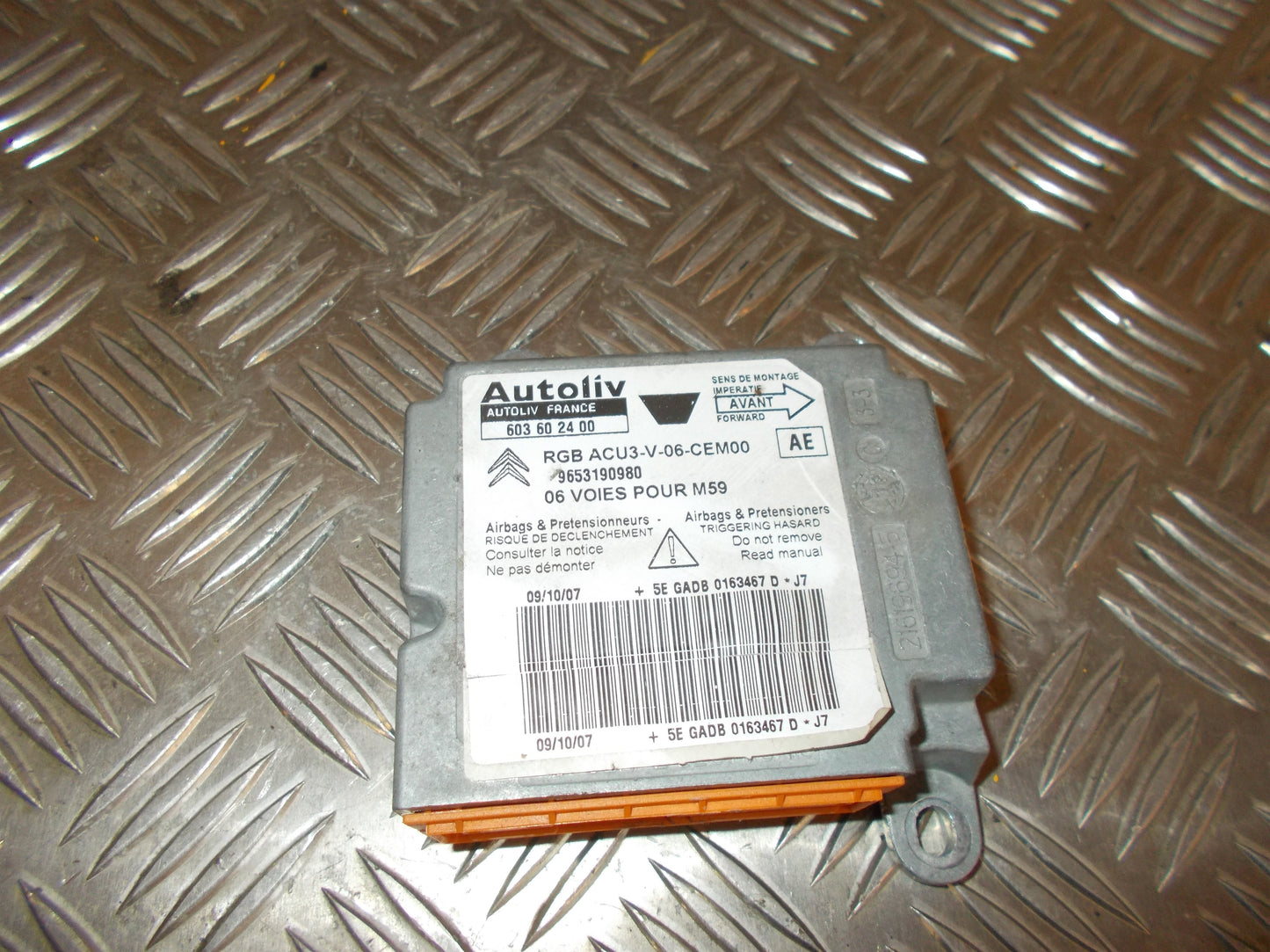 Citroen Berlingo Airbag Elboks Med OEM Nr. Ophugger Fra Citroen Ophugger