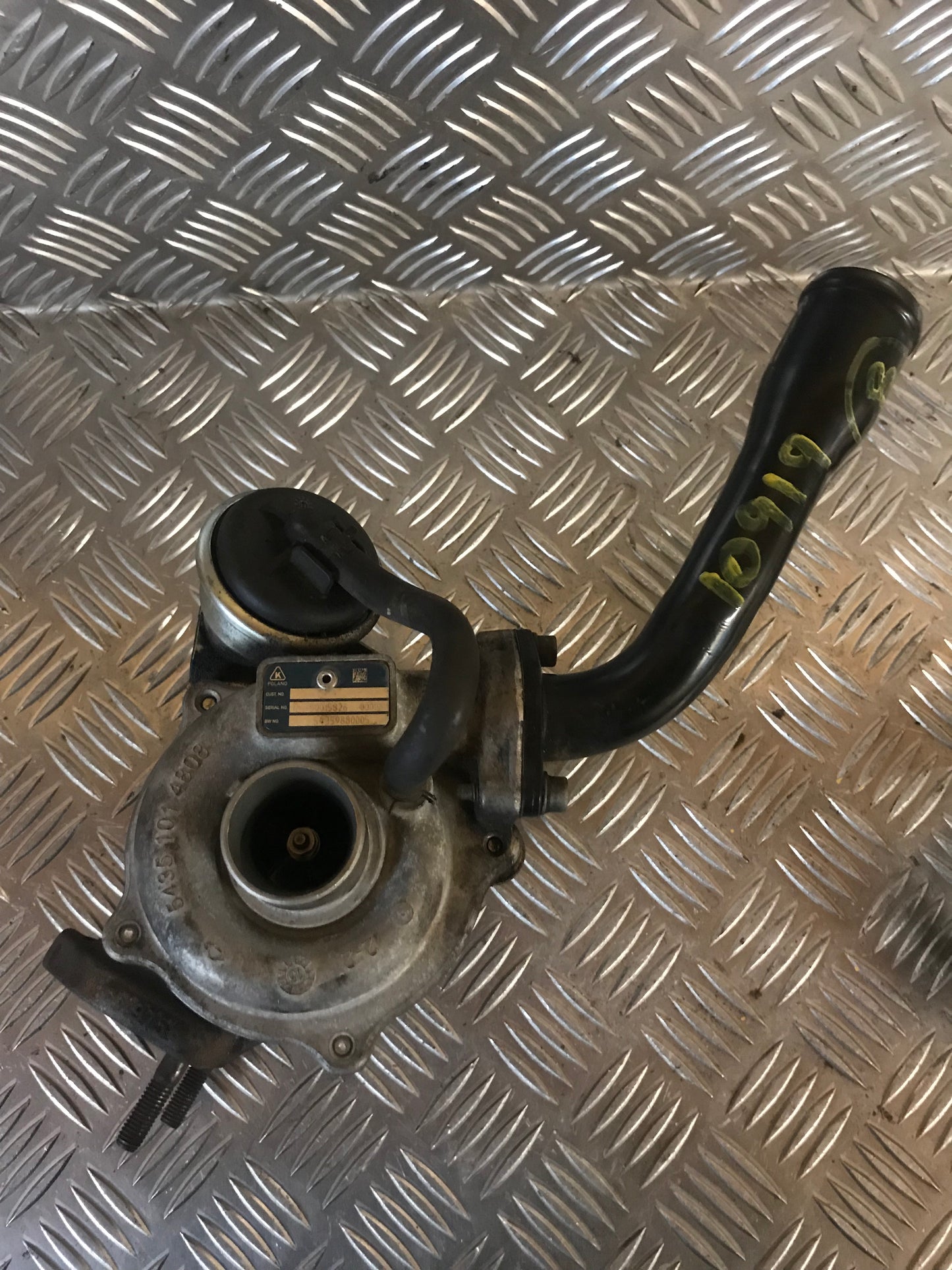 Fiat Grande Punto Turbolader Med OEM Nr. 54351014808 Fra Fiat Ophugger