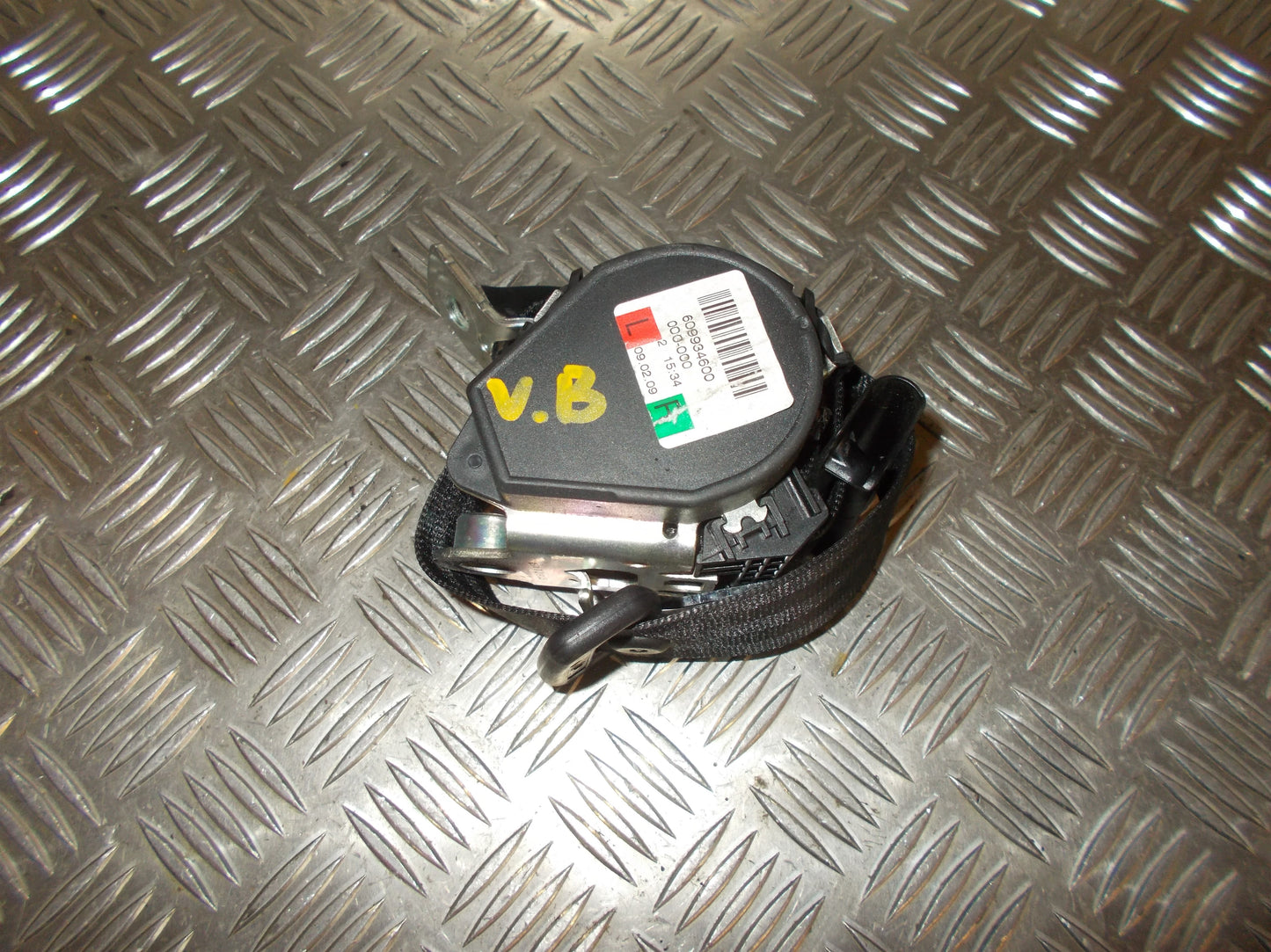 Audi A3 8P Sikkerhedsseler Bag Med OEM Nr. 8P7857805 Fra Audi Ophugger