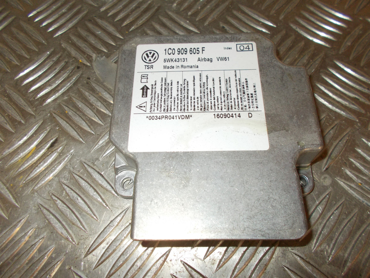 Skoda Fabia Airbag Elboks Med OEM Nr. 1C0909605F Fra Skoda Ophugger