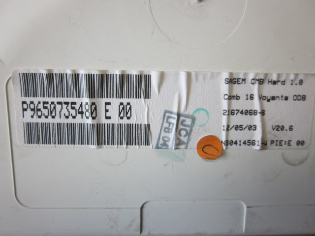 Citroen C3 Speedometer - Instrument Med OEM Nr. Ophugger Fra Citroen Ophugger