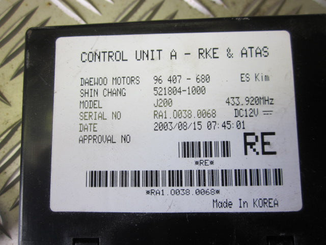 Daewoo Nubira Motorstyring - Motorstyreboks - Injection Elboks Med OEM Nr. Ophugger Fra Daewoo Ophugger