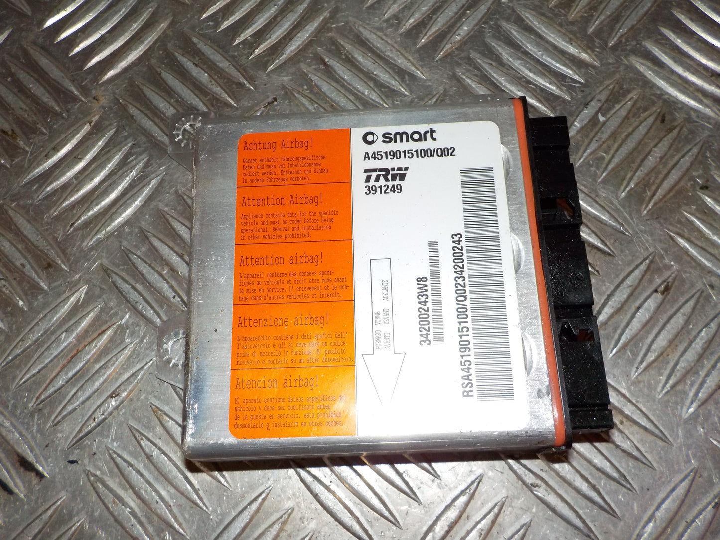 Smart Fortwo W451 Airbag Elboks Med OEM Nr. A4519015100/Q02 Fra Smart Ophugger