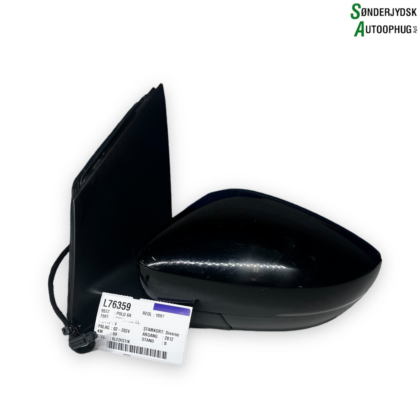 VW Polo 6R Sidespejl Med OEM Nr. 6R0857933B Fra VW Ophugger