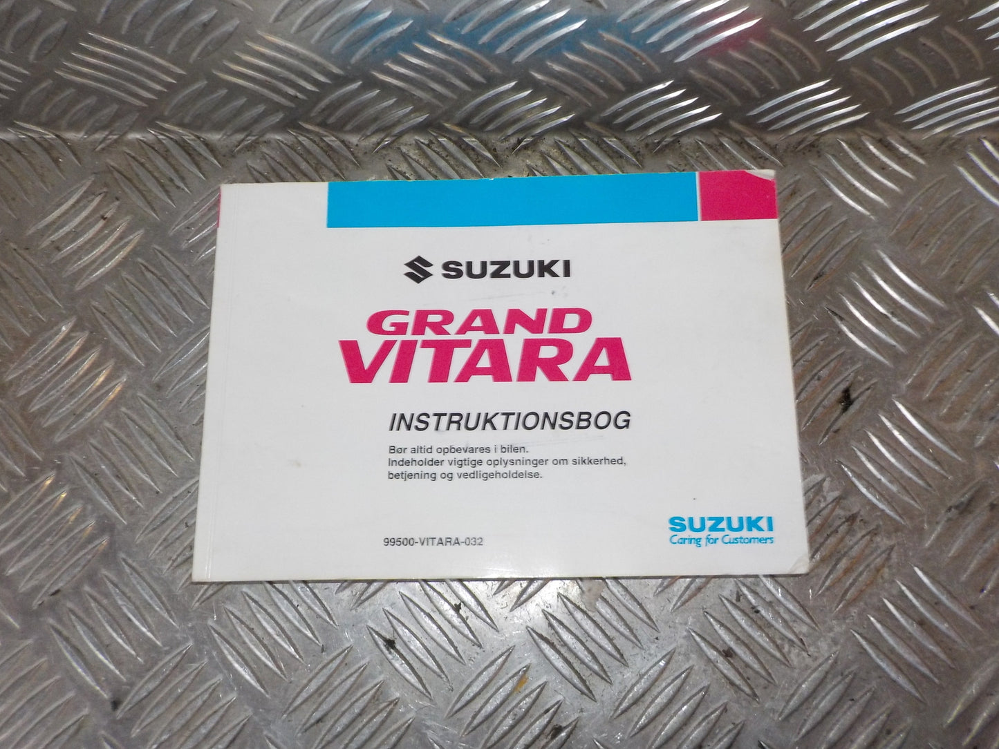 Suzuki Grand Vitara Instruktionsbog Med OEM Nr. DANSK Fra Suzuki Ophugger