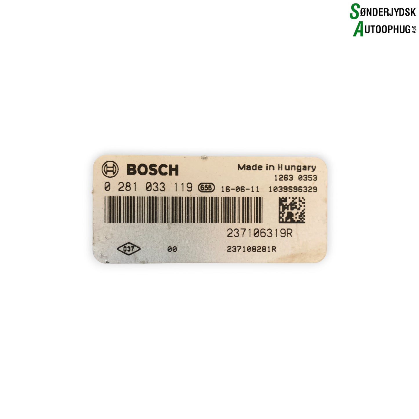 Renault Clio 4 Motorstyring - Motorstyreboks - Injection Elboks Med OEM Nr. 237106319R Fra Renault Ophugger