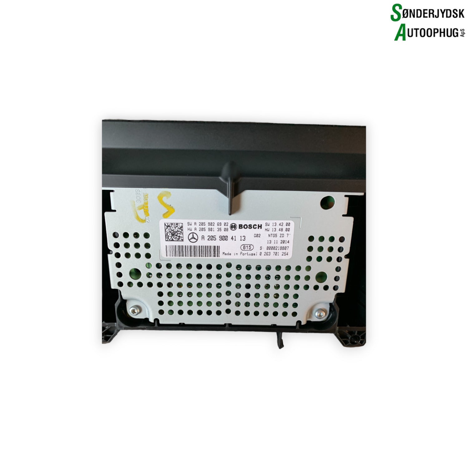 Mercedes-Benz C W205 Radio, Multi Display Med OEM Nr. A2059004113 Fra Mercedes-Benz Ophugger