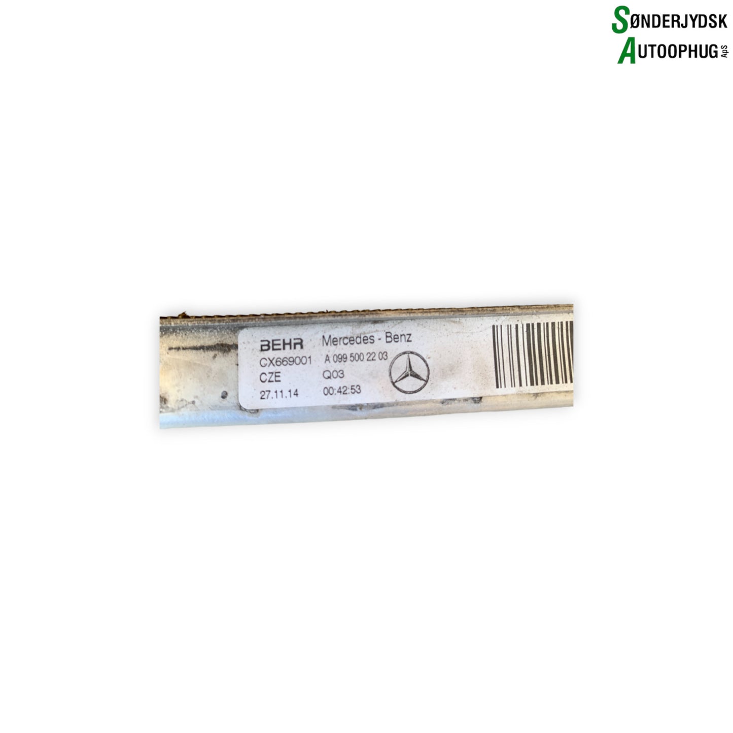 Mercedes-Benz C W205 Køler Med OEM Nr. 0995002203 Fra Mercedes-Benz Ophugger