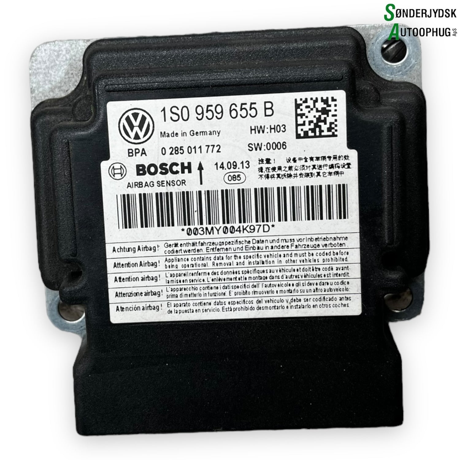 Seat Mii Airbag Elboks Med OEM Nr. 1S0959655B Fra Seat Ophugger