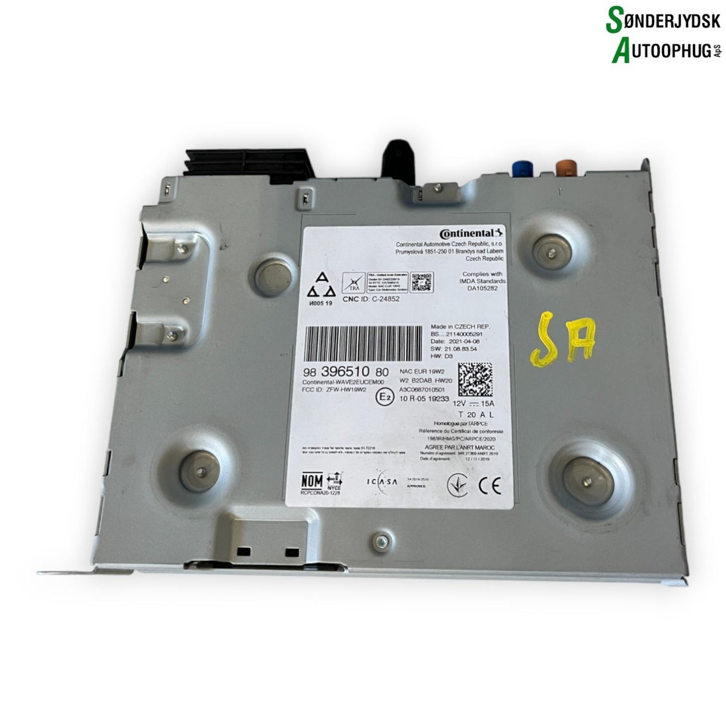 Opel Grandland Navigationsanl Med OEM Nr. 9839651080 Fra Opel Ophugger