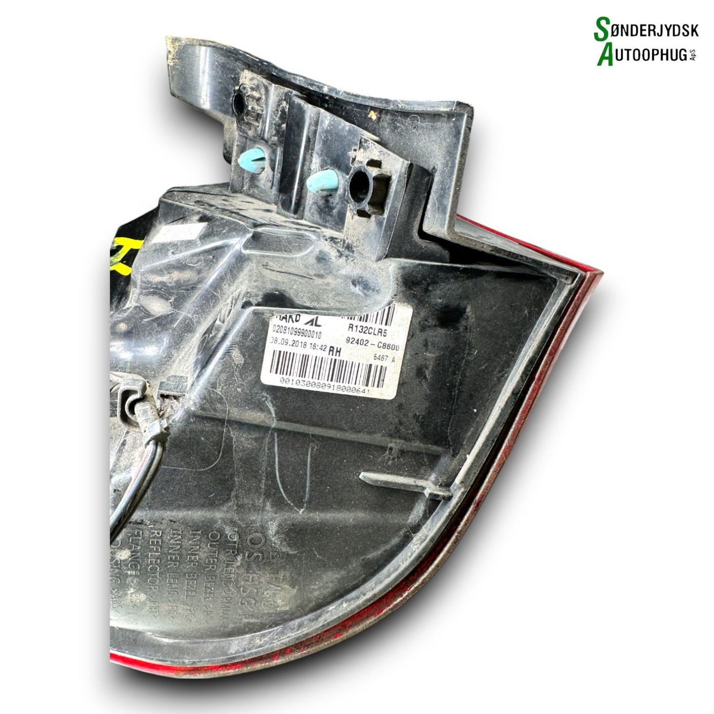 Hyundai I20 NL Baglygte Med OEM Nr. 92402C8600 Fra Hyundai Ophugger