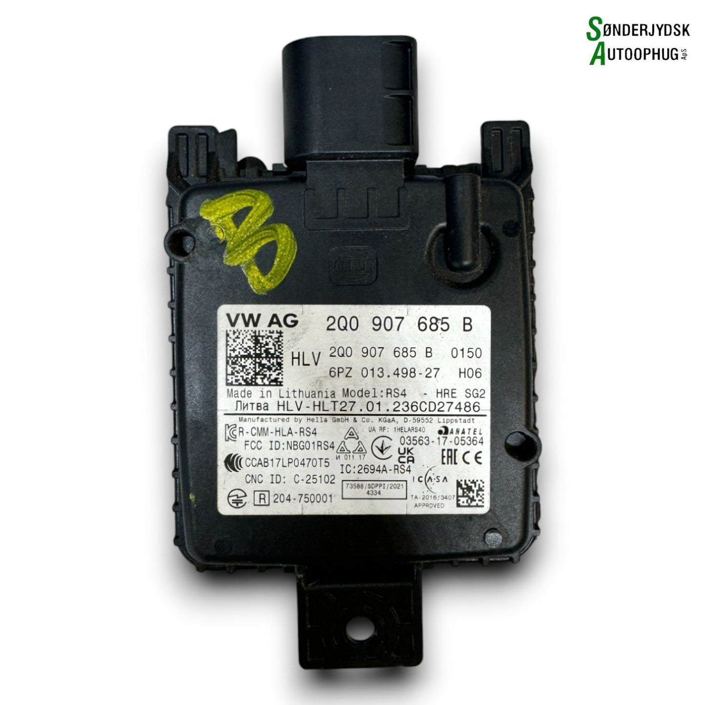 VW Touran 5T Radar Med OEM Nr. 2Q0907685B Fra VW Ophugger