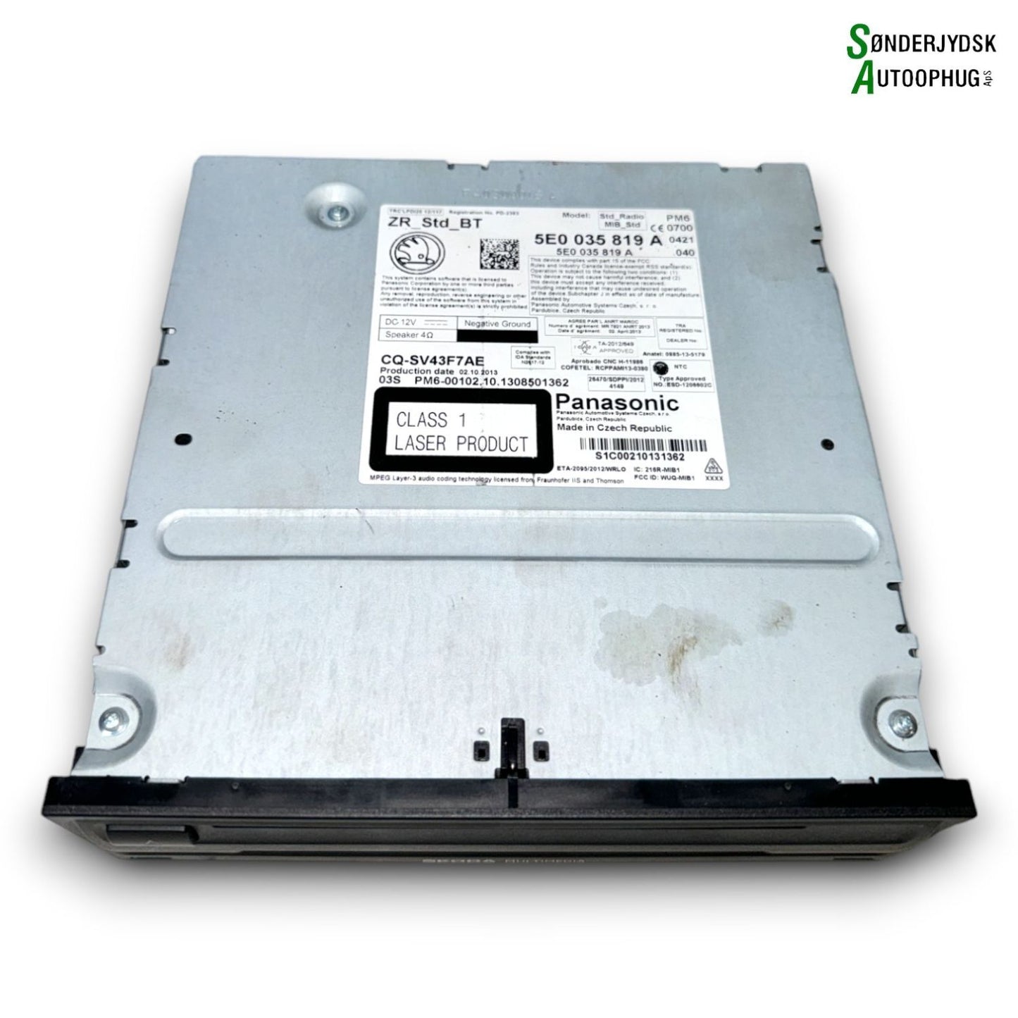 Skoda Octavia Radio M/Cd Med OEM Nr. 5E0035819A Fra Skoda Ophugger