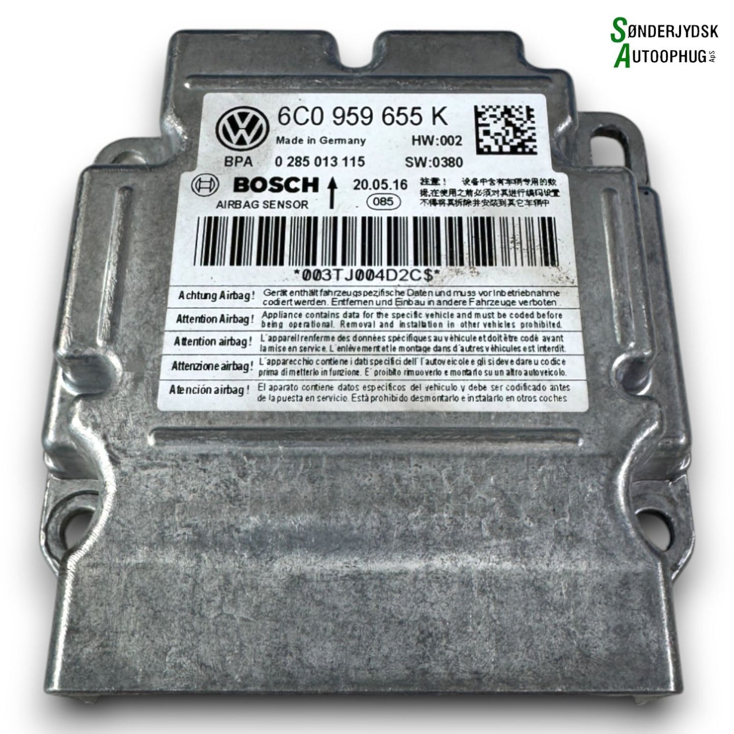 Skoda Rapid Airbag Elboks Med OEM Nr. 0285013115 Fra Skoda Ophugger