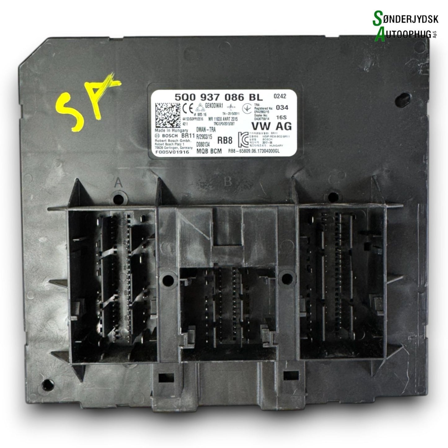 VW Touran 5T Bcm / Komfortkomputer Med OEM Nr. 5Q0937086BM Fra VW Ophugger