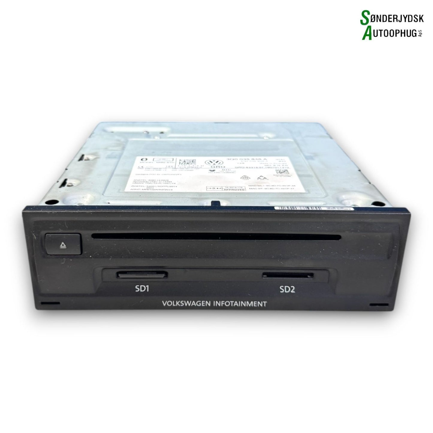 VW Touran 5T Radio Med OEM Nr. 3Q0035846A Fra VW Autoophug