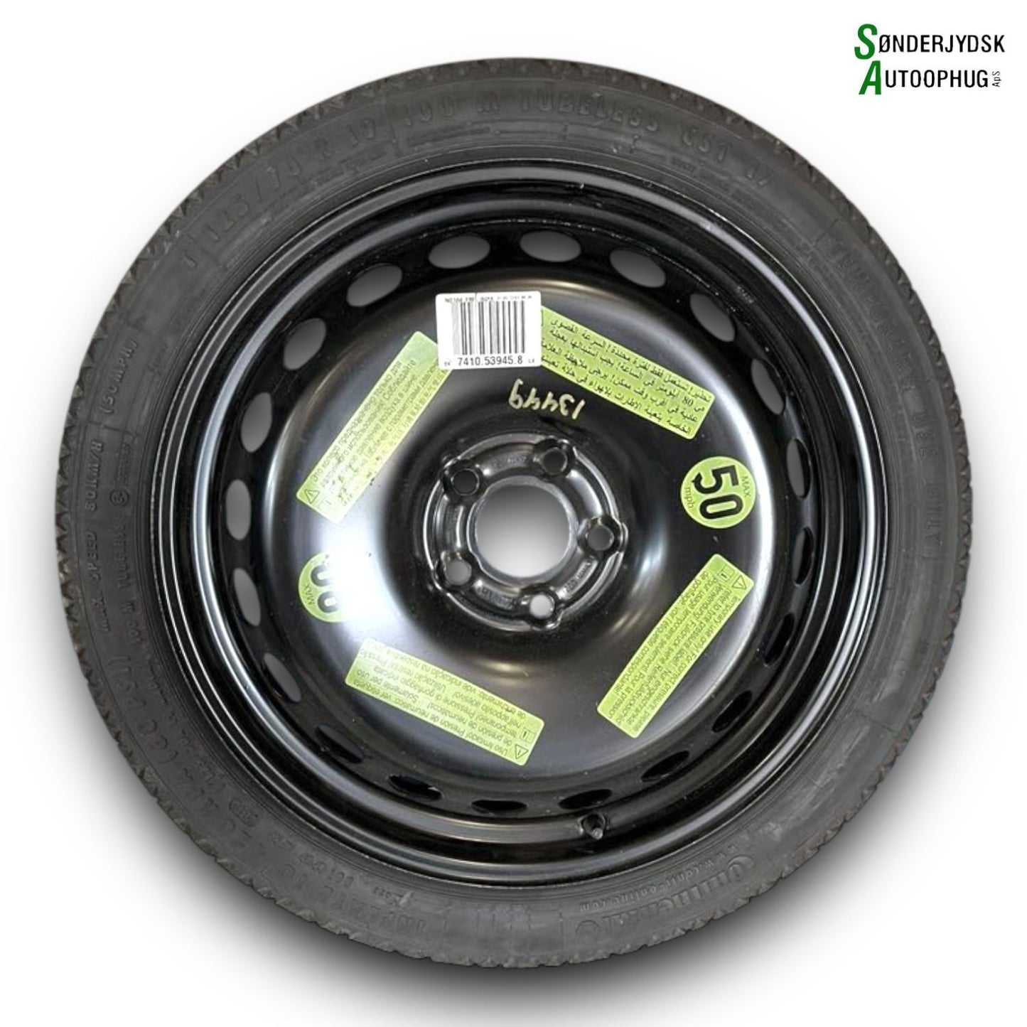 Audi A4 8K Reservehjul Med OEM Nr. 125/70/19 Fra Audi Ophugger