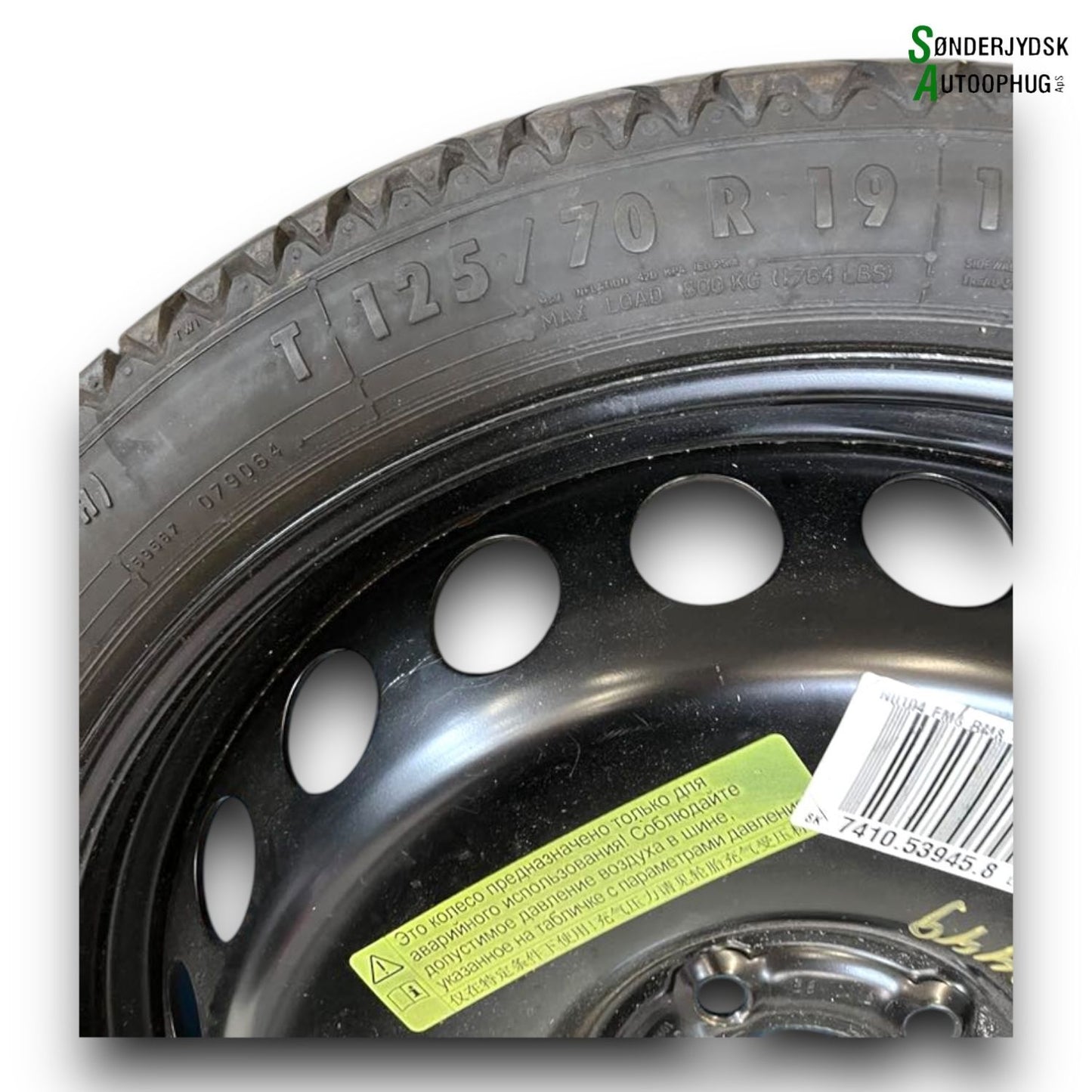Audi A4 8K Reservehjul Med OEM Nr. 125/70/19 Fra Audi Ophugger