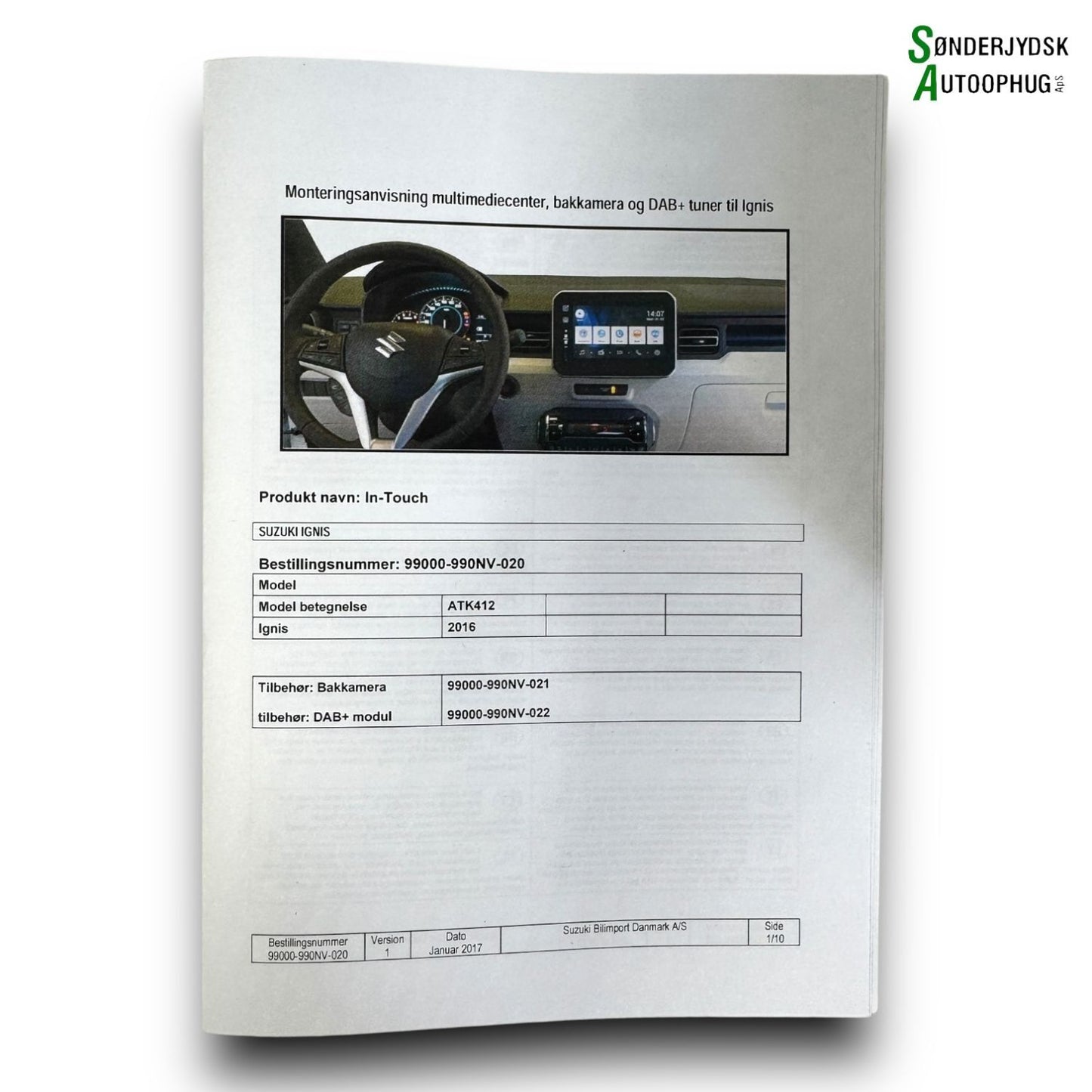 Suzuki Ignis Radio, Multi Display Med OEM Nr. 99000990NV020 Fra Suzuki Ophugger