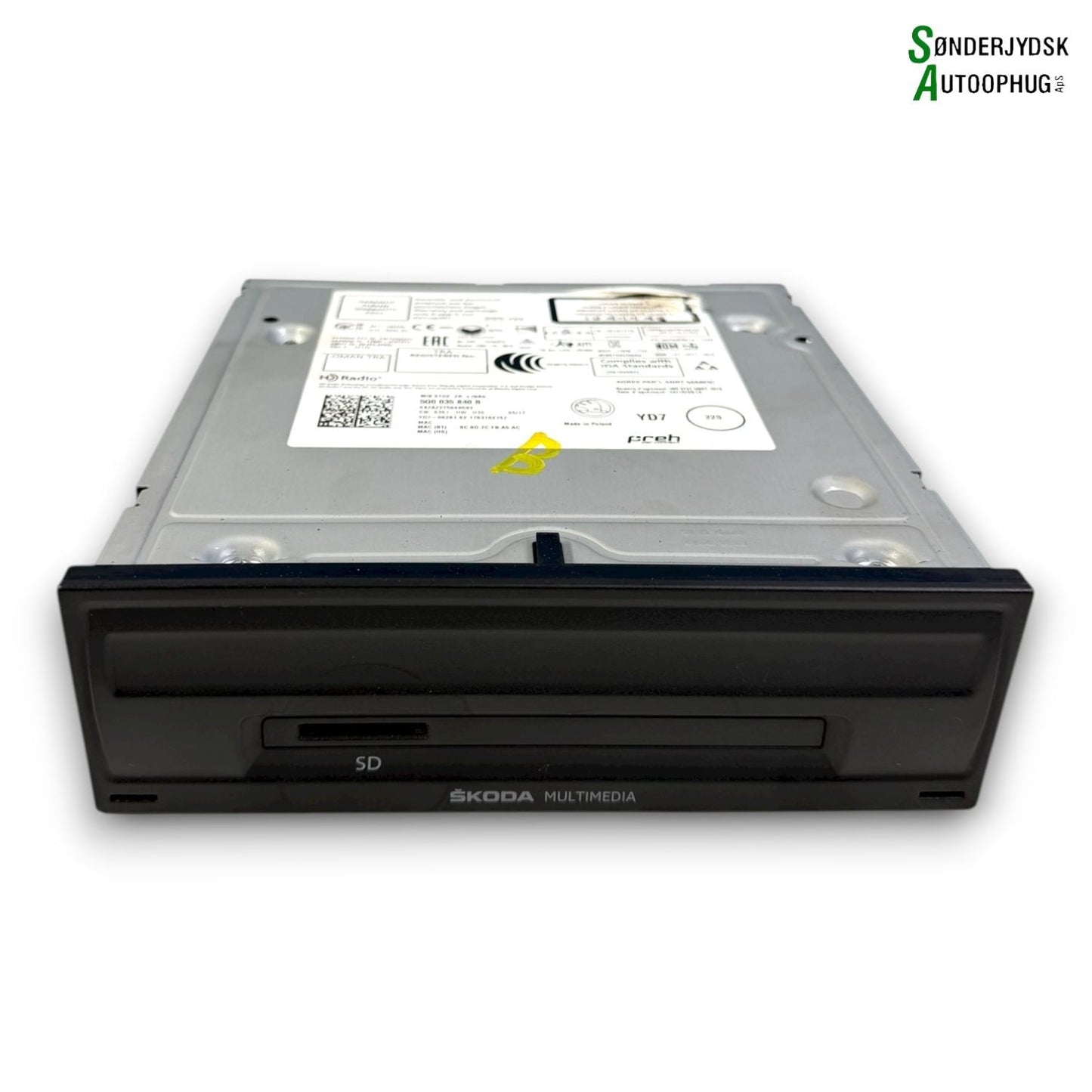 Skoda Fabia Radio Med OEM Nr. 5G0035840B Fra Skoda Ophugger