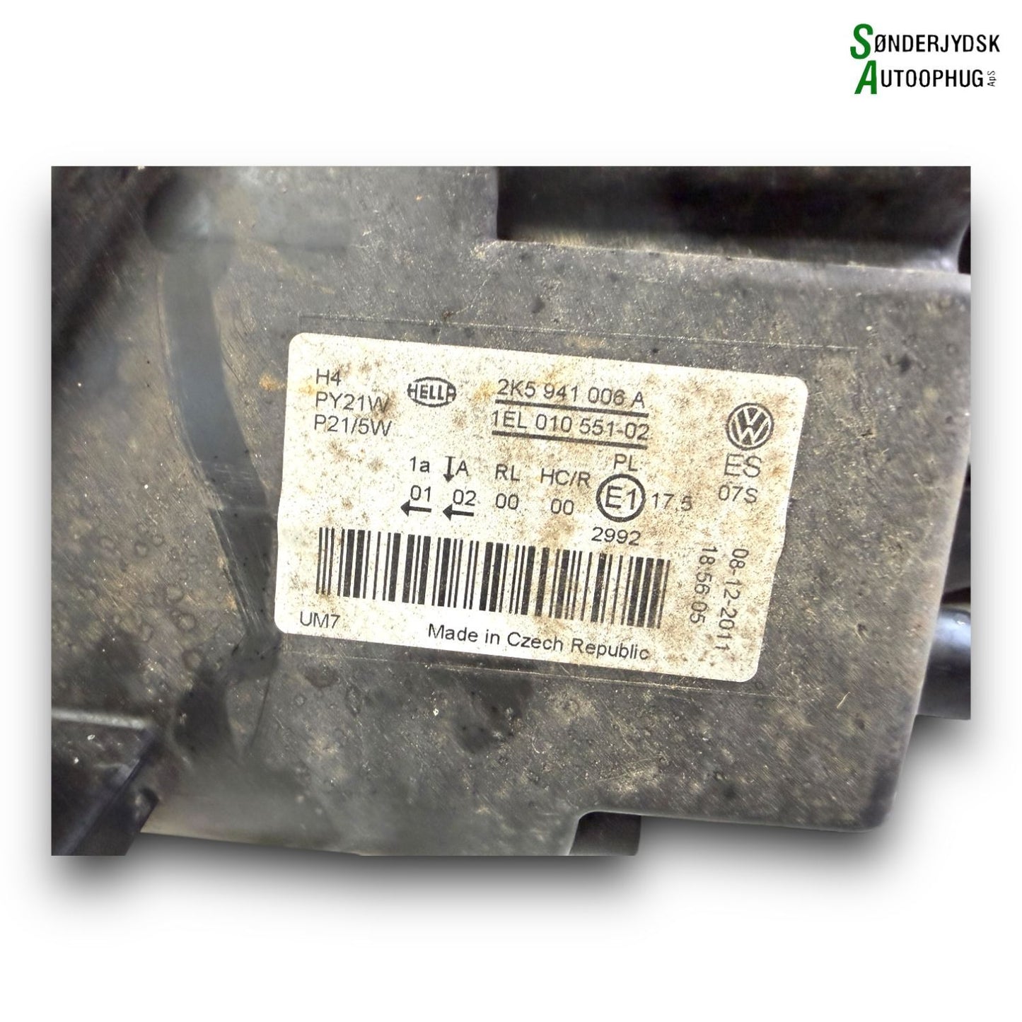 VW Caddy 2K Forlygte Med OEM Nr. 1EL01055102 Fra VW Ophugger