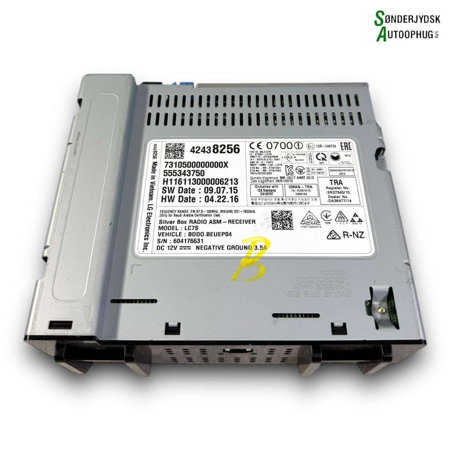 Opel Astra K Radio Med OEM Nr. 42504328 Fra Opel Ophugger