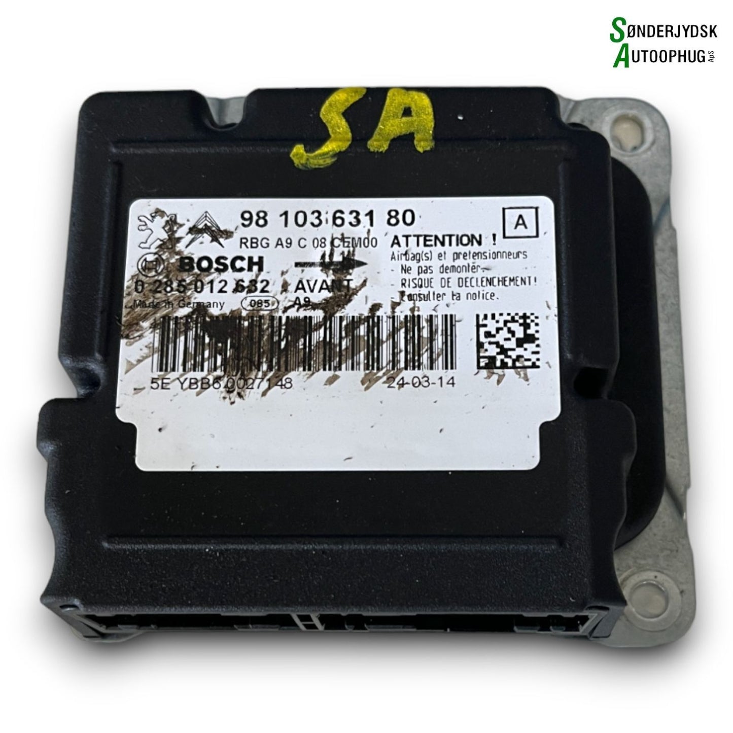 Peugeot 208 Airbag Elboks Med OEM Nr. 9810363180 Fra Peugeot Ophugger